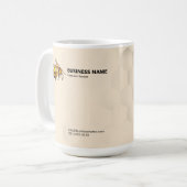 Moderne bijen en honingraat Antiek witte koffie Mo Koffiemok (Voorkant links)