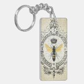 Moderne  bijenkoningin sleutelhanger (Voorkant Links)