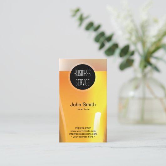 Moderne bijentflesje Vloeibaar Visitekaartje (Staand voorkant)