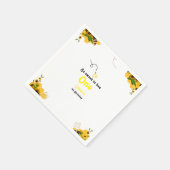 Moderne bijenthema Eerste verjaardag Nap Servet (Hoek)