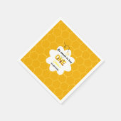 Moderne bijenthema Eerste verjaardag Servet (Hoek)