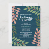 Moderne bijkantoren eucalyptus Holiday Kaart (Voorkant)