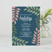 Moderne bijkantoren eucalyptus Holiday Kaart (Staand voorkant)