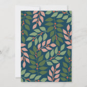 Moderne bijkantoren eucalyptus Holiday Kaart (Achterkant)