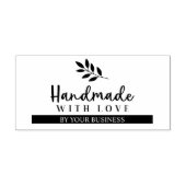 Moderne bijkantoren Handgemaakt met liefdesofferte Rubberstempel (Afrduk)