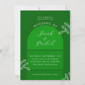 Moderne bijkantoren van Arch Elegant Emerald Green Kaart (Voorkant)