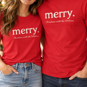 Moderne bijpassende gezins-minimalistische vrolijk t-shirt