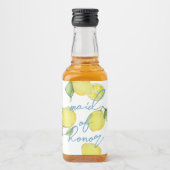 Moderne bijpassende MOH Bachelorette Party | Lemon Likeurfles Etiket (Voorkant)