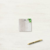 Moderne bijtende botanische grijze Kantoor Post-it® Notes (Op bureau)