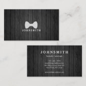 Moderne, bijtende en geraffineerde zwarte Logo Man Visitekaartje (Voorkant / Achterkant)