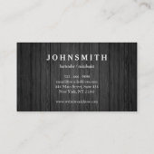 Moderne, bijtende en geraffineerde zwarte Logo Man Visitekaartje (Achterkant)
