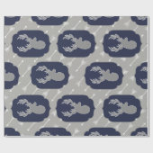 Moderne bijtende grijze oorstrijken en witte pijle cadeaupapier (Vlak)