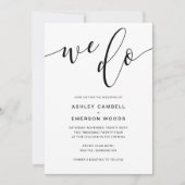 Moderne bijtende kalligrafie die we uitnodigen kaart (Voorkant)