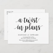 Moderne bijzin, een draai in plannen, uitgesteld briefkaart (Voorkant / Achterkant)