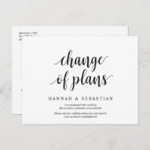 Moderne bijzin, wijziging van plannen, uitstel briefkaart (Voorkant / Achterkant)