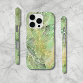 Moderne Billowy Groene Agaat Stijl iPhone Case