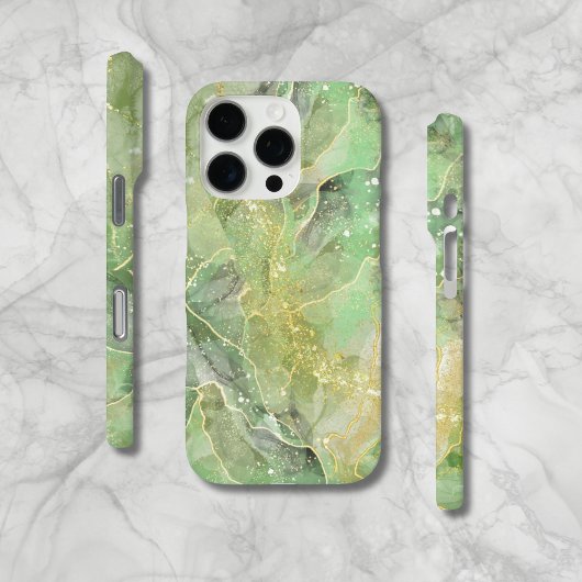 Moderne Billowy Groene Agaat Stijl iPhone Case