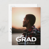 Moderne binaire scriptfunctie voor minimale fotogr uitnodiging briefkaart (Voorkant / Achterkant)