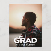 Moderne binaire scriptfunctie voor minimale fotogr uitnodiging briefkaart (Voorkant)