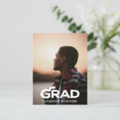 Moderne binaire scriptfunctie voor minimale fotogr uitnodiging briefkaart (Staand voorkant)