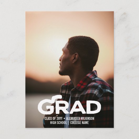 Moderne binaire scriptfunctie voor minimale fotogr uitnodiging briefkaart (Voorkant)