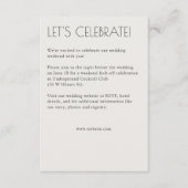 Moderne biologische bloemen scheider bruiloft informatiekaartje (Voorkant)