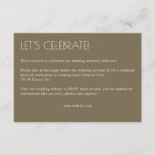 Moderne biologische bloemen scheider bruiloft informatiekaartje (Voorkant)