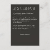 Moderne biologische bloemen scheider bruiloft informatiekaartje (Voorkant)