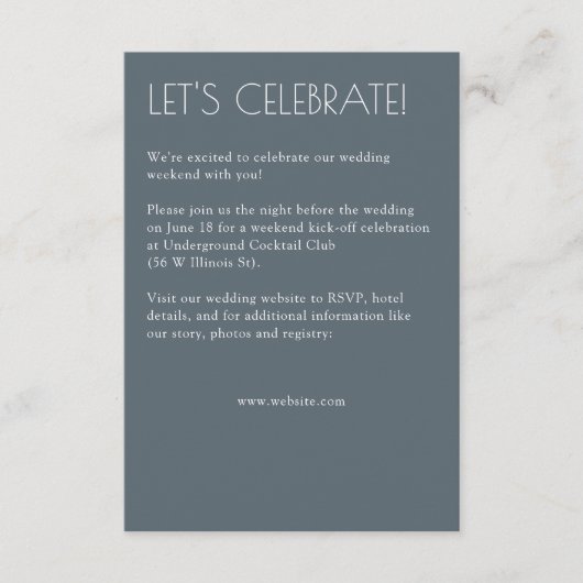 Moderne biologische bloemen scheider bruiloft informatiekaartje (Voorkant)