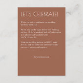 Moderne biologische bloemen scheider bruiloft informatiekaartje (Voorkant)