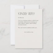 Moderne biologische bloemen scheider bruiloft RSVP kaartje (Voorkant)