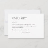 Moderne biologische bloemen scheider bruiloft RSVP kaartje (Voorkant)