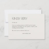 Moderne biologische bloemen scheider bruiloft RSVP kaartje (Voorkant)