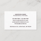 Moderne biologische boer windmill Logo Visitekaartje (Achterkant)