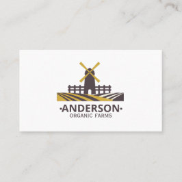 Moderne biologische boer windmill Logo Visitekaartje