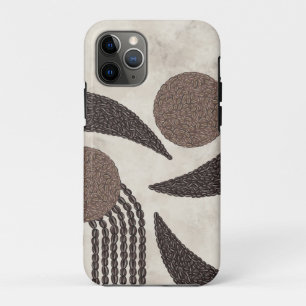 Moderne biologische koffiebonen geometrisch neutra Case-Mate iPhone case