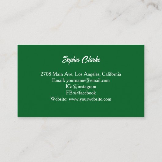 Moderne biologische vruchten Gezondheidszorg Voedi Visitekaartje (Achterkant)