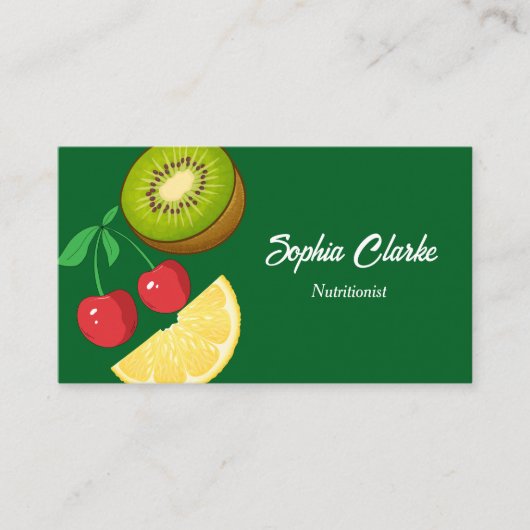 Moderne biologische vruchten Gezondheidszorg Voedi Visitekaartje (Voorkant)