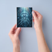"Moderne Bioluminescente Kwallen Acryl Voetstuk " Flyer (Hand)