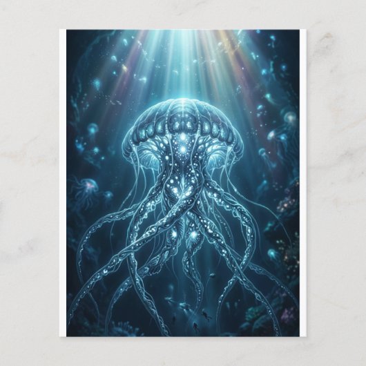 "Moderne Bioluminescente Kwallen Acryl Voetstuk " Flyer (Voorkant)