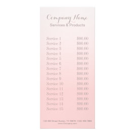 Moderne bioscoopminimalist Cosmetoloog lichtroze Reclamekaart