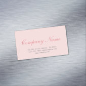 Moderne bioscoopminimalist Cosmetoloog lichtroze Visitekaartje Magneet (Voorbeeld)