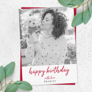 Moderne Birthday Foto minimalistisch Rode Stijlvol