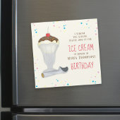 Moderne 'Birthday' Ice Cream Simple Whimsical Magn