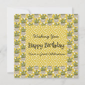 Moderne 'Birthday' Planten Decor Gold Sage Green (Voorkant)