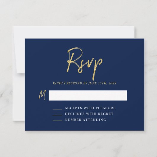 Moderne Birthday RSVP-Kaart invoegen RSVP Kaartje (Voorkant)