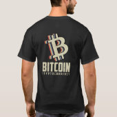 Moderne Bitcoin cryptocurrency logo T-shirt (Achterkant)