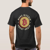 Moderne Bitcoin Cryptocurrency T-shirt (Achterkant)