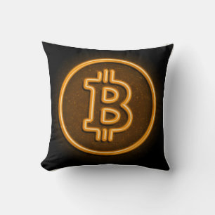 Moderne Bitcoin LED-kussencadeau voor BTC Maxi Kussen
