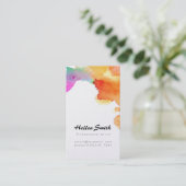 Moderne Biz-kaart met iriserende parelafwerking Visitekaartje (Staand voorkant)